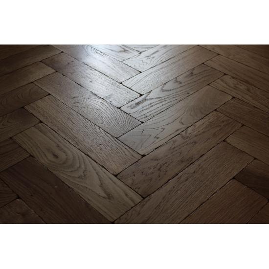 Tumbled Rustic Oak Parquet Flooring Blocks Satin Oil Finish, size 22x70x280mm