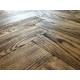 Burnt Tumbled Rustic Oak Parquet Flooring Blocks Natro Finish size 16x70x280mm