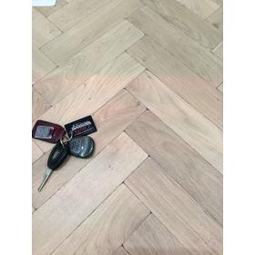 Tumbled Rustic Oak Parquet Flooring Blocks Mat White Washed  Finish, size 16x70x280mm
