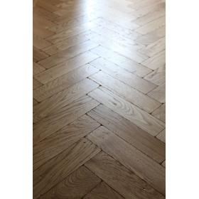 P117/16 Tumbled Rustic Oak Parquet Flooring Blocks Mat Oil Finish, size 16x70x280mm