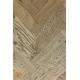 Sample of P119/22 Walnut Tumbled Parquet Flooring, size 22x70x280mm