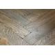 Sample of P120/16  Tumbled Parquet Flooring, Black Oil size 16x70x280mm