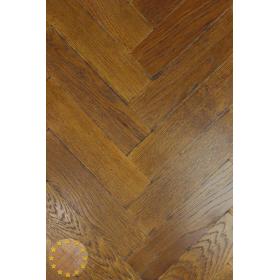 P126/16 Tumbled Rustic Oak Parquet Flooring Blocks Natural Mahogany  Finish, size 16x70x280mm