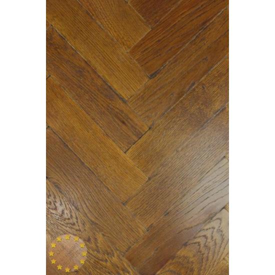P126/16 Tumbled Rustic Oak Parquet Flooring Blocks Natural Mahogany  Finish, size 16x70x280mm