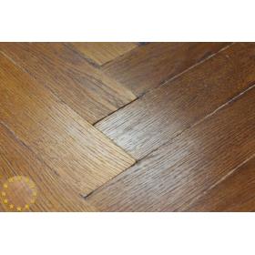 P126/22 Tumbled Rustic Oak Parquet Flooring Blocks Natural Mahogany  Finish, size 22x70x280mm