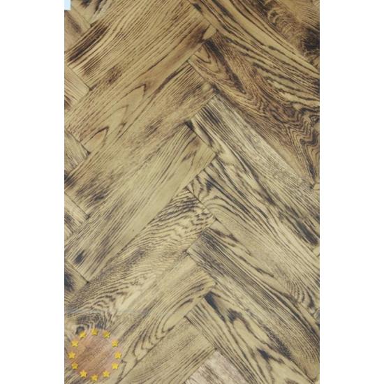 P128/16  Tumbled Parquet Floor Burnt, size 16x70x280mm