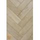 Sample of P131/16 White Reaction Solid Parquet Flooring, size 16x70x280mm