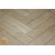 Sample of P131/22 White Reaction Solid Parquet Flooring, size 22x70x280mm