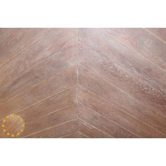 CH003 Rustic Engineered Oak Chevron, Plum 15x100x800mm