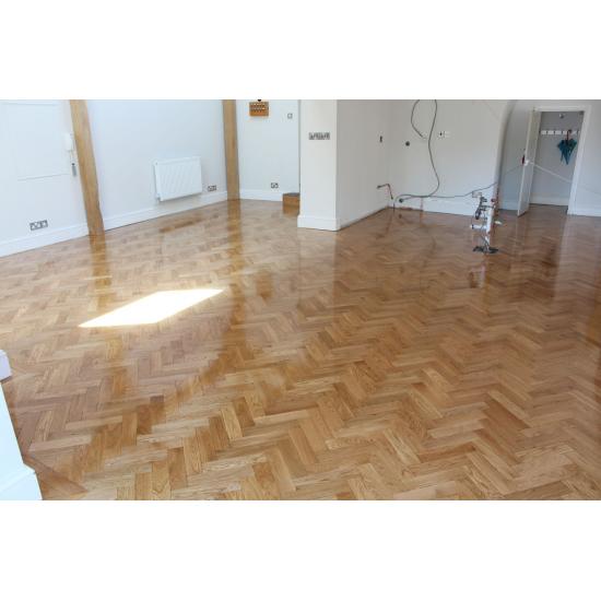 Tumbled Prime Oak Parquet Flooring Blocks Satin Oil Finish, size 16x70x280mm