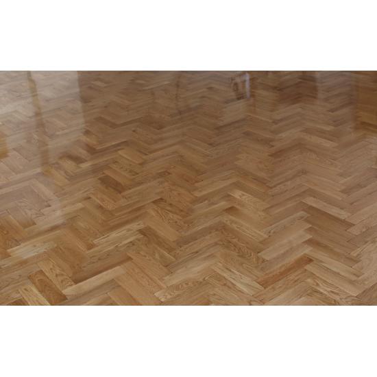 Tumbled Rustic Oak Parquet Flooring Blocks Satin Oil Finish, size 16x70x280mm