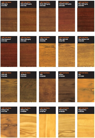 Light Fast Stains Colors