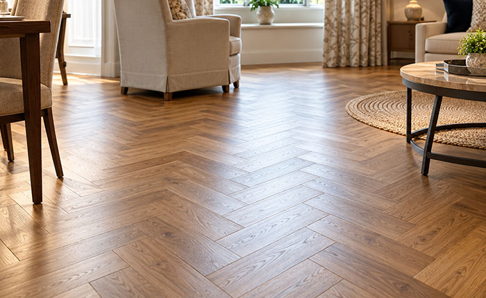 Herringbone flooring